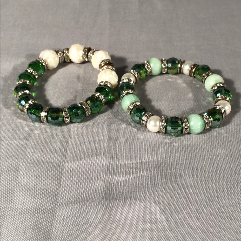 Green bracelets
